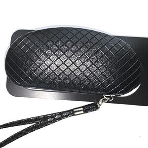 Black Woven Pattern Sunglasses Case